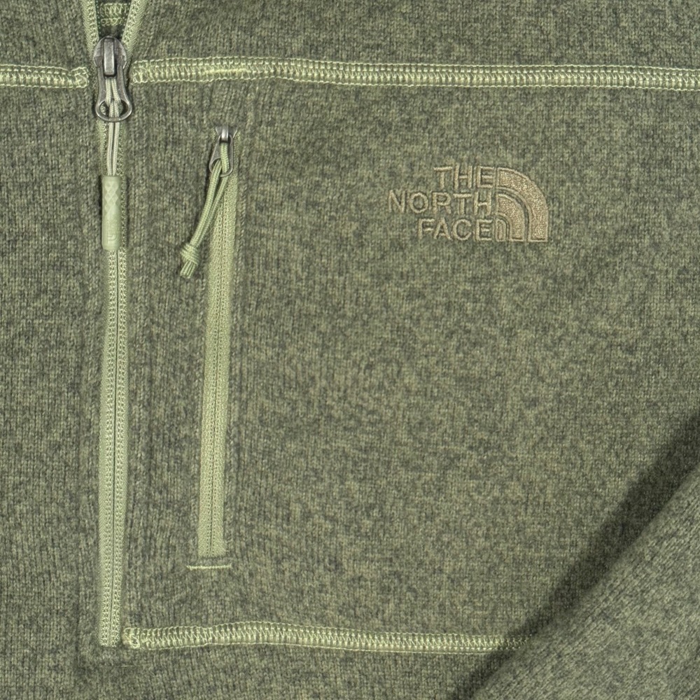 The North Face Gordon Lyons 1/4 Zip Fleece Pullover Green Mens XL Sweater - Picture 3 of 11